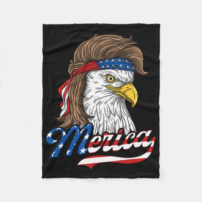 Merica - Patriotic USA Eagle of Freedom - 4:e J. Fleecefilt (Framsidan)