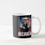 Merica - Patriotic USA Eagle of Freedom - 4:e J. Kaffemugg<br><div class="desc">Merica - Patriotic US Eagle of Freedom - 4 juli</div>