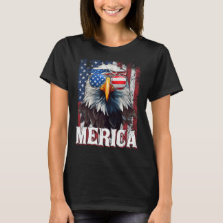 Merica - Patriotic USA Eagle of Freedom - 4:e J. T Shirt