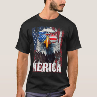 Merica - Patriotic USA Eagle of Freedom - 4:e J. T Shirt