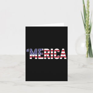 Merica - Patriotisk flagga Usa Amerikas förenta st Kort