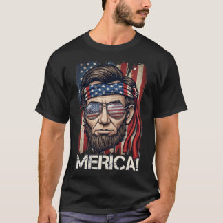 Merica! Patriotiske Abraham Lincoln T Shirt