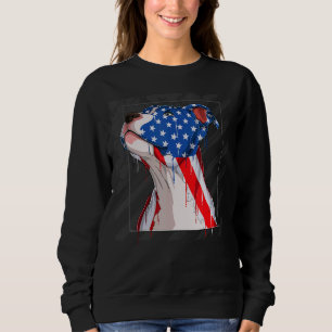 Merica Pit Bull Dog 4:e juli American Flagga T Shirt
