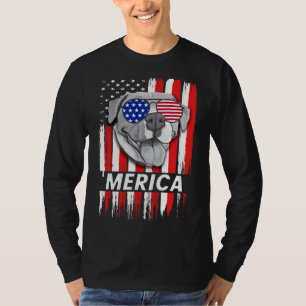 Merica Pit Bull Pun Funny Pitbull Vintage Amerika T Shirt