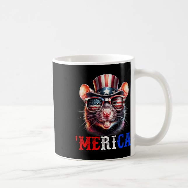 Merica Råtta Patriotic 4:e juli: Lena Kids Manar W Kaffemugg (Höger)