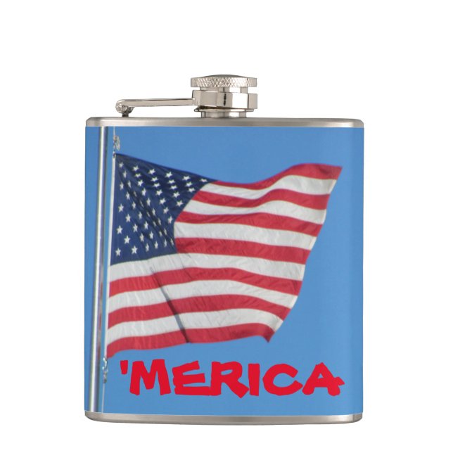 "Merica Red White and Blue Flagga Fickplunta (Framsidan)