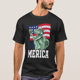 Merica Rex Dam från Liberty Independence day 4:e a T Shirt