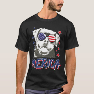Merica Rottweilers, Hund 4:e juli, USA Gift Premiu T Shirt
