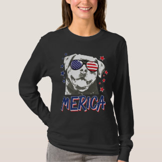 Merica Rottweilers, Hund 4:e juli, USA Gift Premiu T Shirt