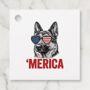 Merica Schäferhund Flag Solglasögon Tröja Desig Gåvor Etiketter