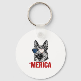 Merica Schäferhund Flag Solsonglasses Tröja Desig Nyckelring