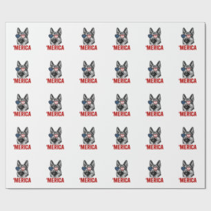 Merica Schäferhund Flag Solsonglasses Tröja Desig Presentpapper
