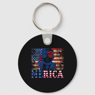 Merica Shirts 4:e juli Trump American Fl Nyckelring