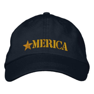 Merica Star Broderad Keps