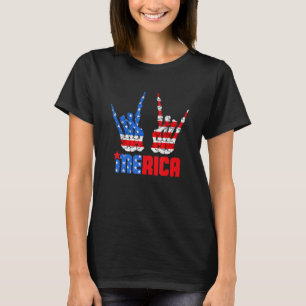 Merica Sten, 4:e juli, Patriotic American Fl T Shirt