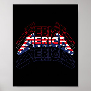 Merica Sten-tecken 4:e juli-Vintagen Amerikanska F Poster