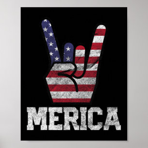 Merica Sten-tecken 4:e juli-Vintagen Amerikanska F Poster