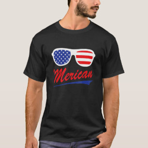 Merica Sunglass Patriotic Four från juli T Shirt