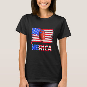Merica Sunglasses American Flagga Rugby 4 juli T Shirt