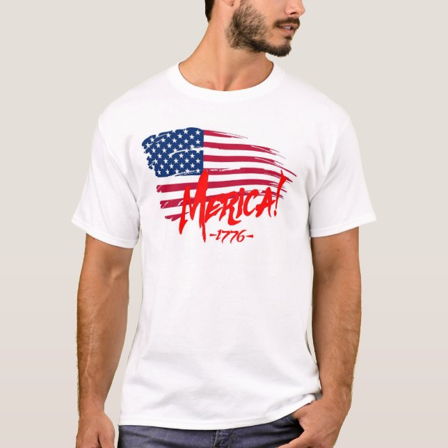 Merica T-tröja T Shirt (Framsida)