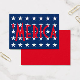 "Merica Team Cards - rött vitt blått Visitkort