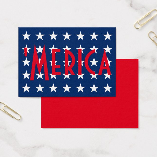 "Merica Team Cards - rött vitt blått Visitkort (Kontor)