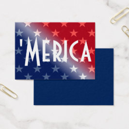 "Merica Team Cards - rött vitt blått Visitkort