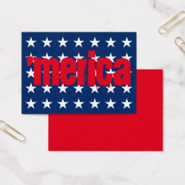 "Merica Team Cards - rött vitt blått Visitkort