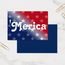 "Merica Team Cards - rött vitt blått Visitkort