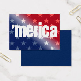 "Merica Team Cards - rött vitt blått Visitkort