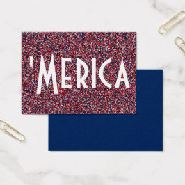 "Merica Team Cards - rött vitt blått Visitkort