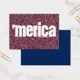 "Merica Team Cards - rött vitt blått Visitkort
