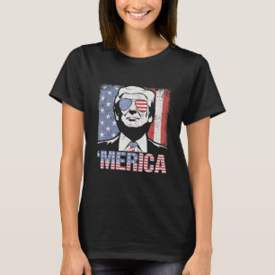 Merica Tröja Glad 4:e Juli merica Trump Amerikansk