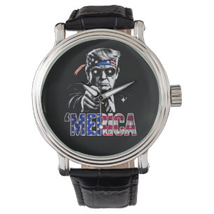 Merica Trump American Flagga USA Armbandsur