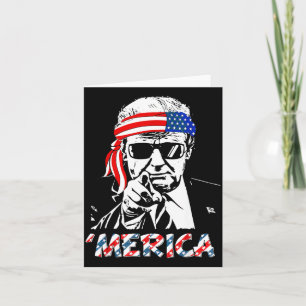 'merica Trump Glad 4:e Juli Trump Amerikan Kort