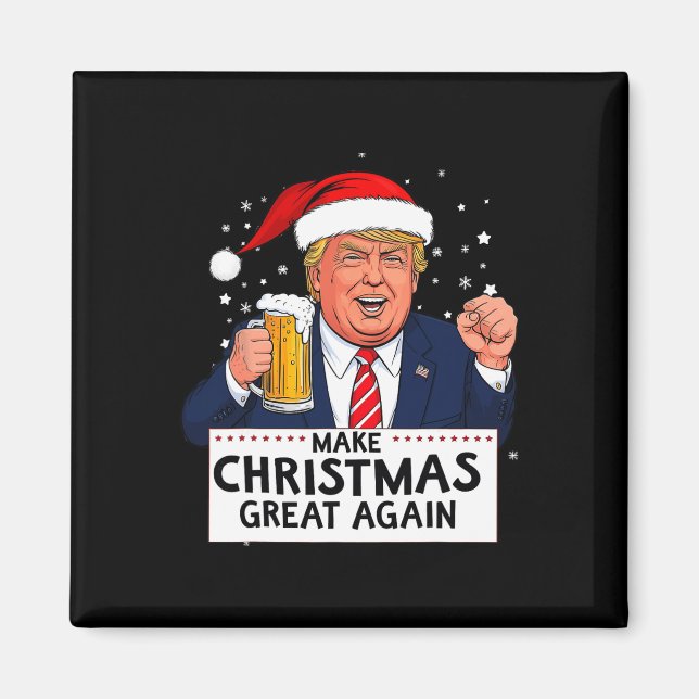 Merica Trump Gör julen Underbar igen Magnet (Framsidan)
