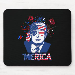 Merica Trump Lycklig 4:e juli Trump American Flagg Musmatta