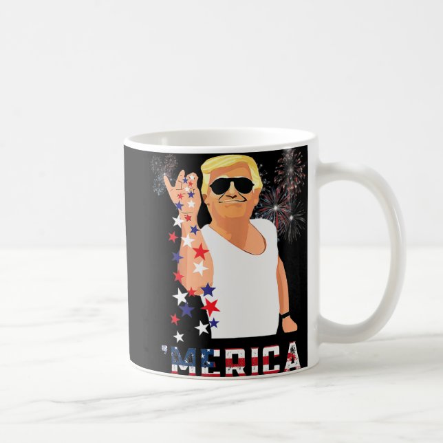 Merica Trump Outfits Don Drunk Donald Drunk 4:e av Kaffemugg (Höger)
