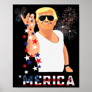 Merica Trump Outfits Don Drunk Donald Drunk 4:e av Poster