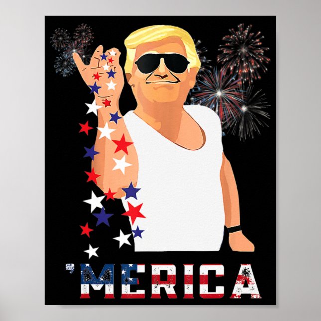 Merica Trump Outfits Don Drunk Donald Drunk 4:e av Poster (Framsidan)