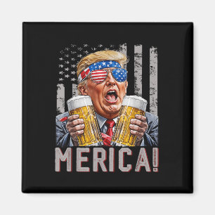 Merica Trump Sungles 4:e juli Funny Beer Drinki Magnet