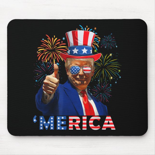 Merica Trump Sungles 4:e juli Funny Beer Drinki Musmatta (Framsidan)