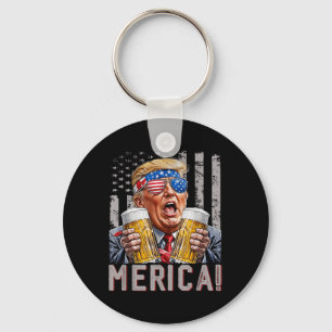 Merica Trump Sungles 4:e juli Funny Beer Drinki Nyckelring