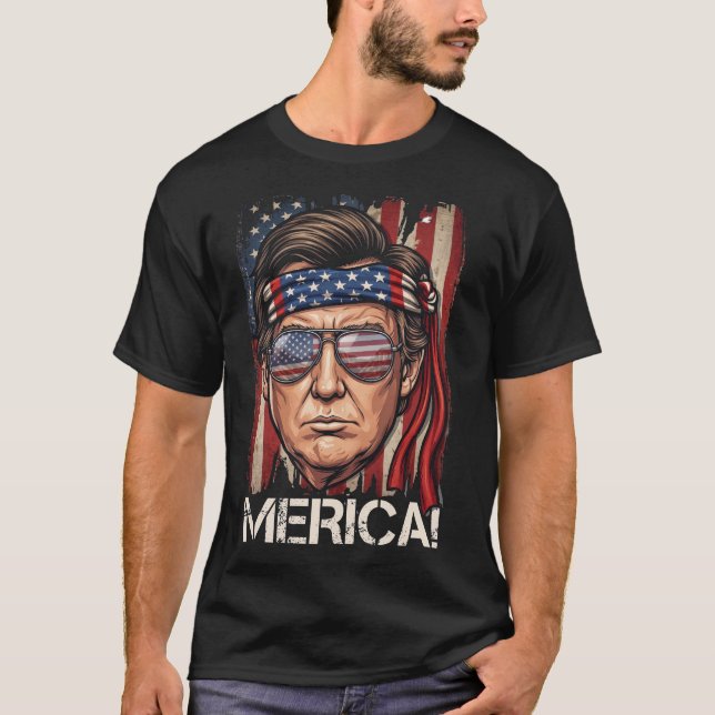 Merica Trump!  T Shirt (Framsida)