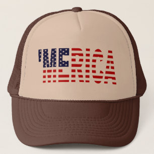 'Merica US flaggabrunt & solbrännatruckerkeps Truckerkeps