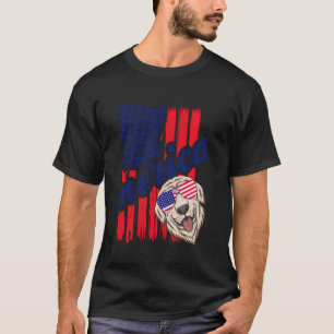 Merica Usa America Hund Wearing American Flagga Su T Shirt