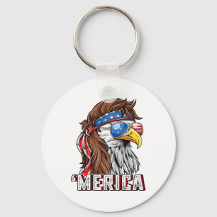 Merica Usa American Flagga Patriotic 4:e juli Byl Nyckelring