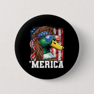 Merica Usa Amerikansk Flagga Patriotisk 4:e Juli A Knapp