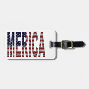 MERICA - USA flagga för amerikanprideSlang Bagagebricka