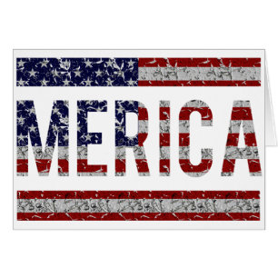MERICA - USA flagga för amerikanprideSlang Hälsningskort